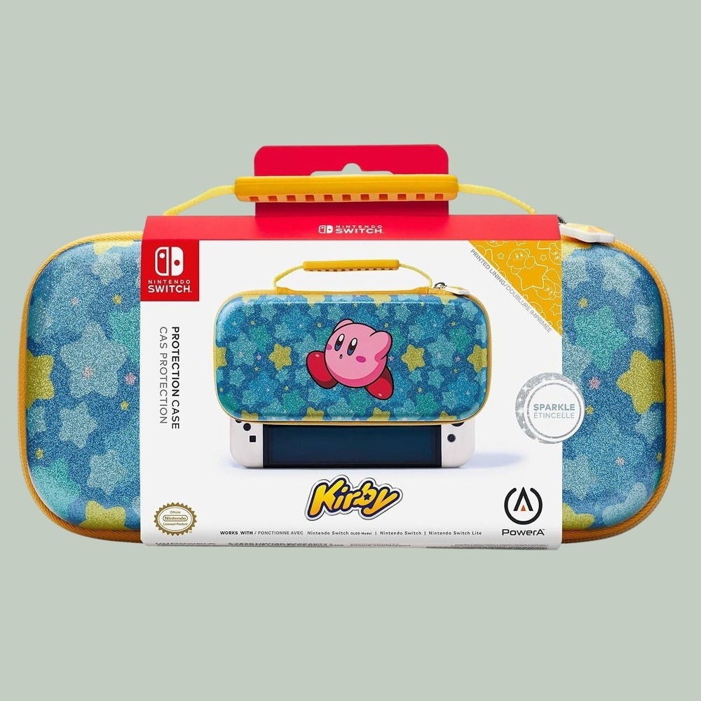 Nintendo Switch Power A Protection Case - Kirby Sparkle Blue/Yellow NEW